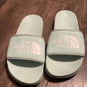 The North Face misty jade slides
